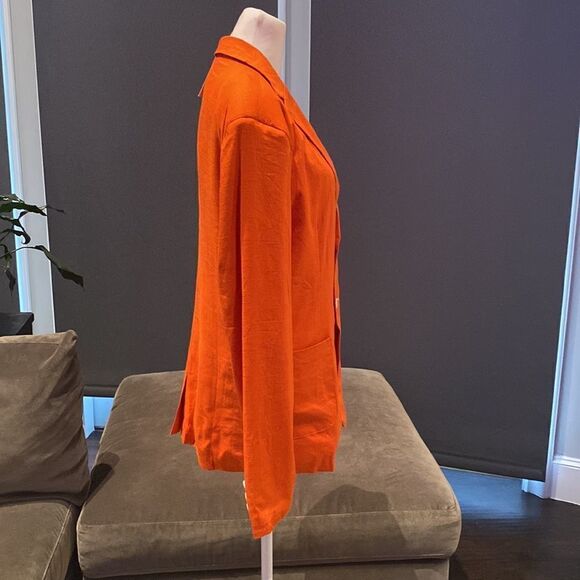Men’s Orange Lightweight Slim Fit 2 Button Casual Jacket Size S NWT - Picture 5 of 11